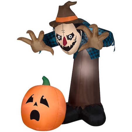 Gemmy INFLAT LED SCARECROW 7.5ft 551393